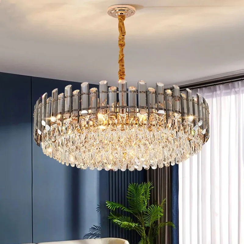 Luxury modern crystal light chandelier for living room round/ oval led cristal lamp new gold home decor chain lighting fixture
Luxury modern crystal light chandelier for living room round/ oval led cristal lamp new gold home decor chain lighting fixture