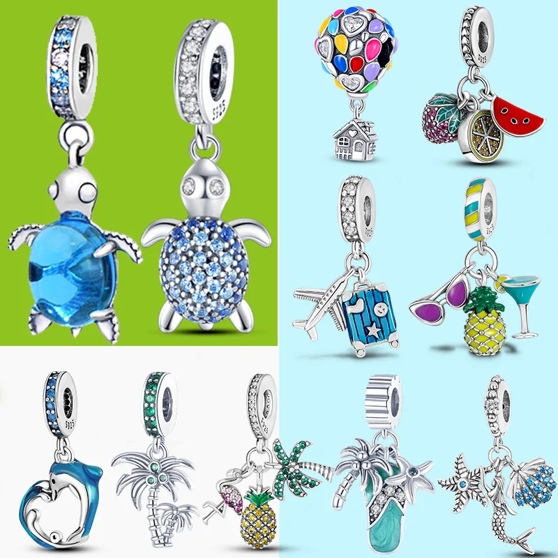 Unique Fanshion 925 Sterling Silver Beads Summer Ocean Charm Fit Original Pandora Bracelet Women Travel Bead DIY Jewelry Gift
Unique Fanshion 925 Sterling Silver Beads Summer Ocean Charm Fit Original Pandora Bracelet Women Travel Bead DIY Jewelry Gift