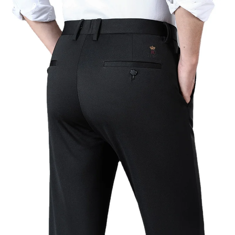 2022 High Quality Pants Mens Stretch Casual Slim Fit Elastic Waist Business Classic Trousers Middle-aged Dad Clothes
2022 High Quality Pants Mens Stretch Casual Slim Fit Elastic Waist Business Classic Trousers Middle-aged Dad Clothes