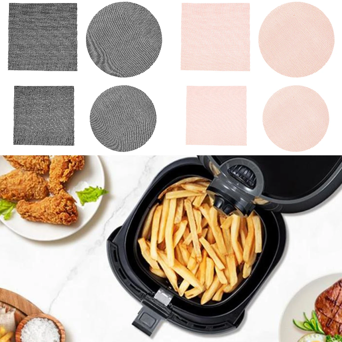4 шт., Силиконовая Термостойкая подкладка для фритюрницы
4 шт., Силиконовая Термостойкая подкладка для фритюрницы