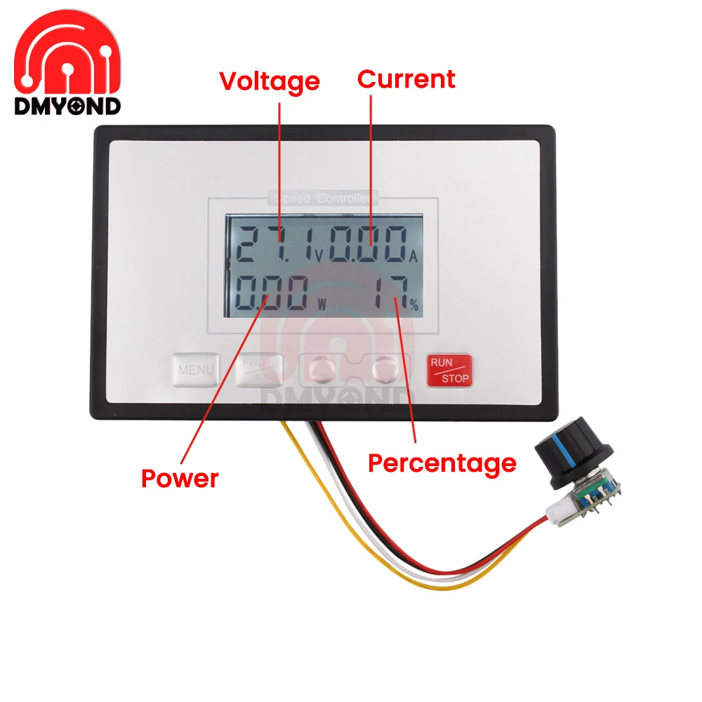 DC10-55V 40A DC Motor Governor Forward and Reverse Locked Rotor Protector LCD Intelligent Motor Speed Controller 12V 24V 36V 48V
DC10-55V 40A DC Motor Governor Forward and Reverse Locked Rotor Protector LCD Intelligent Motor Speed Controller 12V 24V 36V 48V