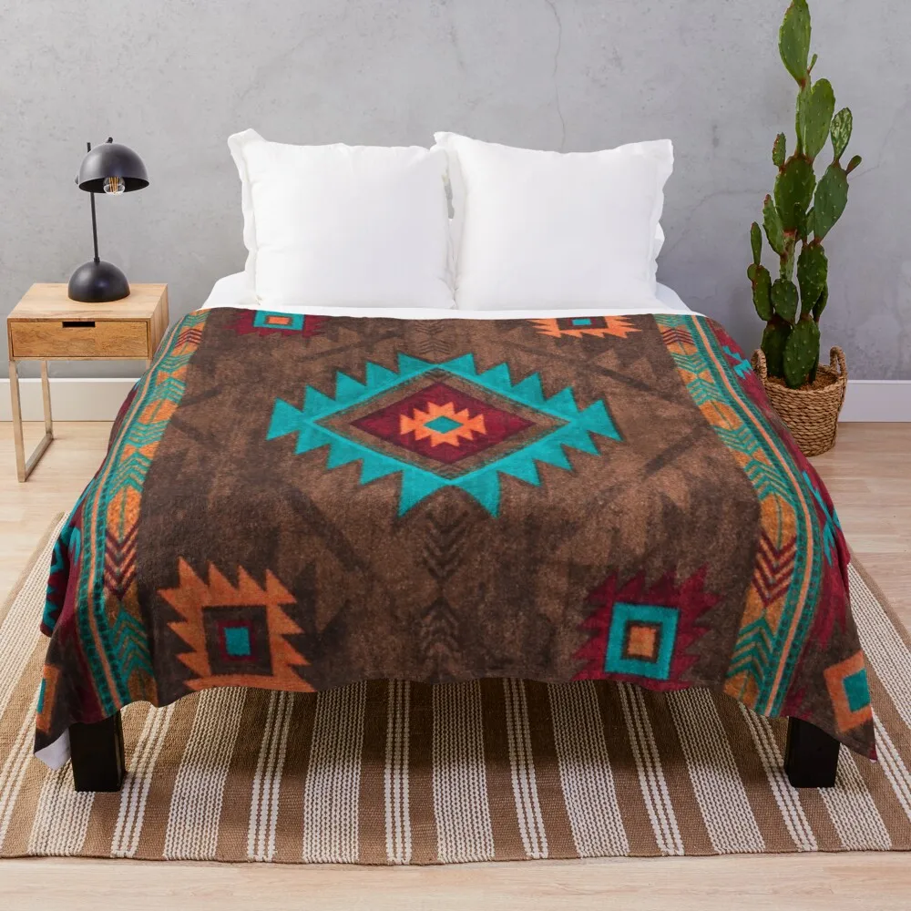 

Farmhouse Vintage Traditional Southwest Style Design Throw Blanket Flannels Blanket Decorative Throw Blanket