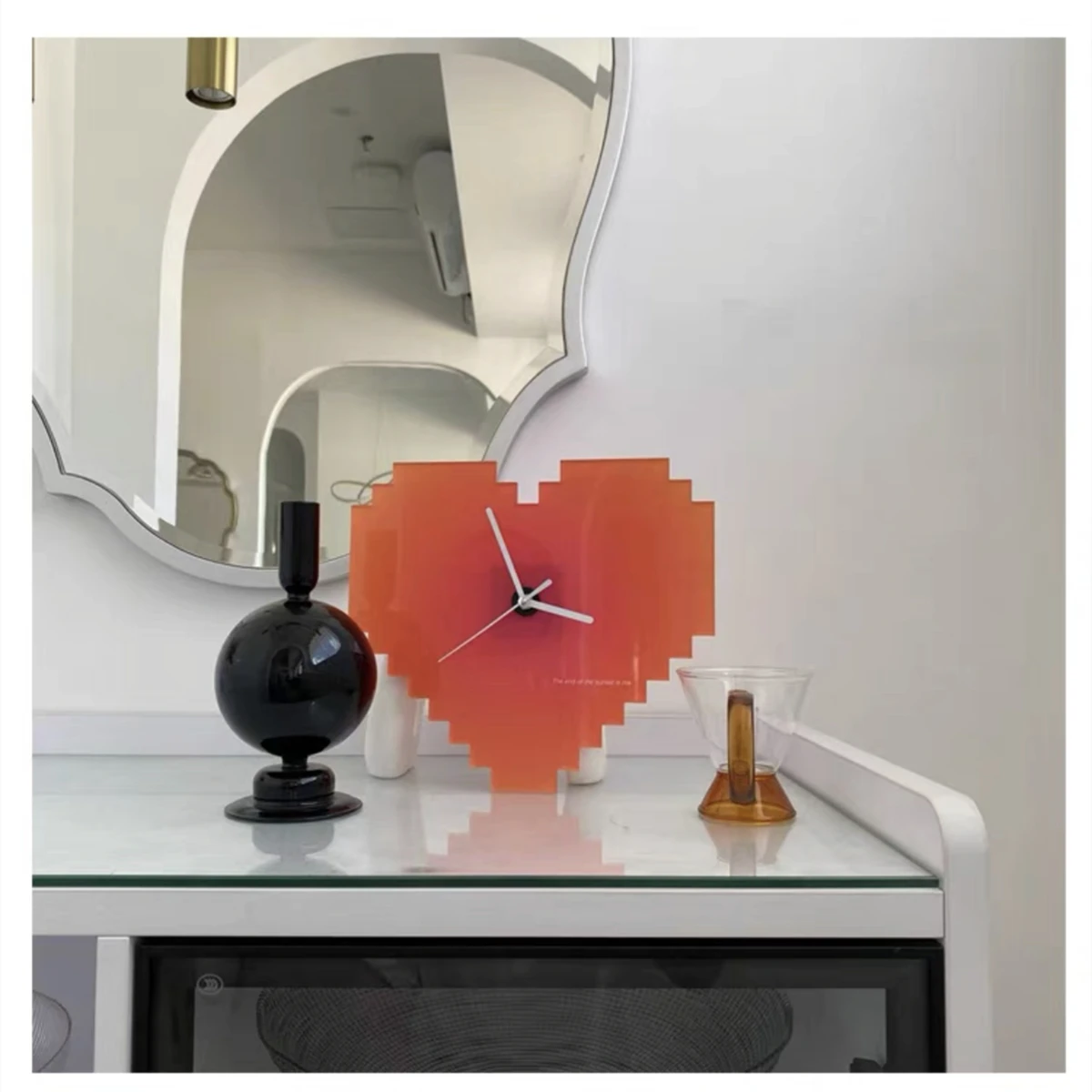 CuteLife Acrylic Red Heart Modern Clock Cute Living Room Home Decoration Table Clock Creative Gift Bedroom Silent Clock
CuteLife Acrylic Red Heart Modern Clock Cute Living Room Home Decoration Table Clock Creative Gift Bedroom Silent Clock