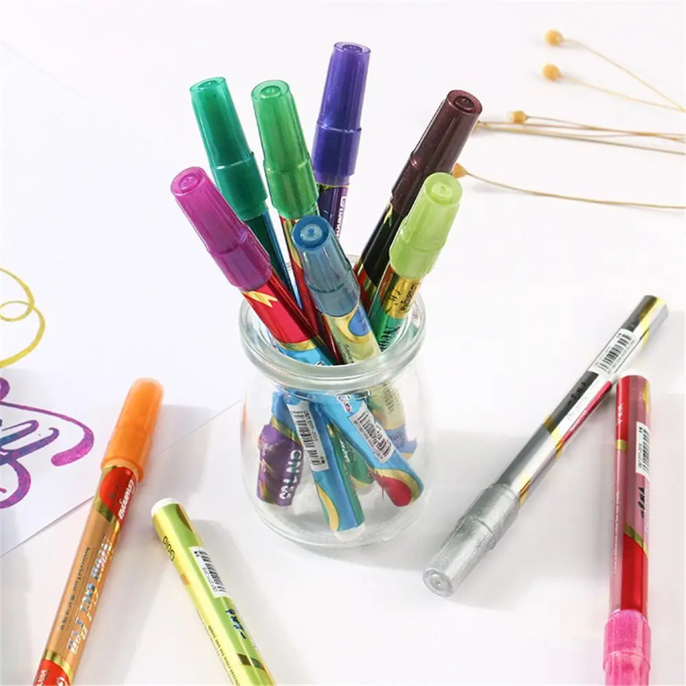 Supplies Painting Double Line Key Mark Painting Line Glitter Pen 12 Color Highlighter Eye Protection Gel Fluorescent
Supplies Painting Double Line Key Mark Painting Line Glitter Pen 12 Color Highlighter Eye Protection Gel Fluorescent