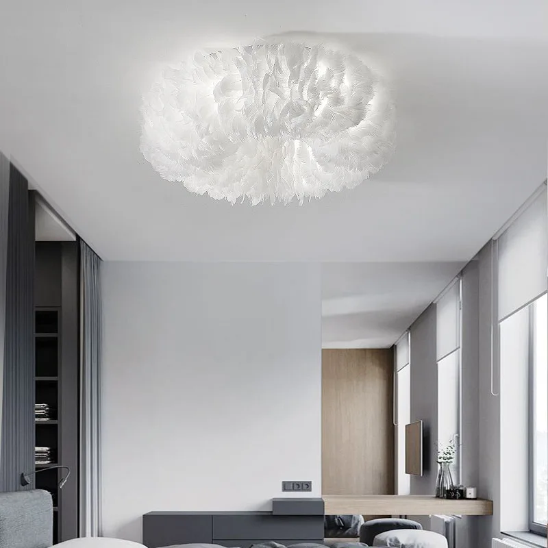 Scandinavian ceiling light LED Nordic feather lamp Bedroom Hallway Simple Warm Romantic Children Kid living room decoracion lamp 
Scandinavian ceiling light LED Nordic feather lamp Bedroom Hallway Simple Warm Romantic Children Kid living room decoracion lamp