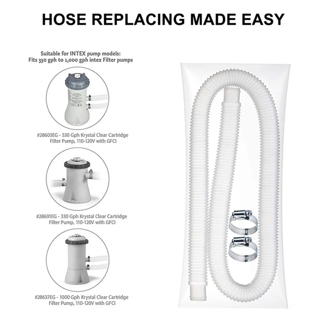 Clip Pool Hose Filter For For Intex Heater Hose Pipe Pool Replacement 1.25in Spare 1/2pc Swimming 32mm 59 Inch
Clip Pool Hose Filter For For Intex Heater Hose Pipe Pool Replacement 1.25in Spare 1/2pc Swimming 32mm 59 Inch