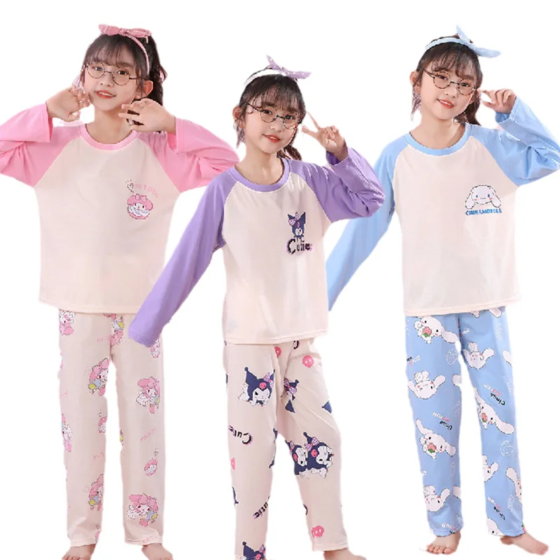 Sanrio Spring Kid Pajamas Kawaii Anime MyMelody Cinnamoroll Kuromi Cotton Round Neck Long Sleeves Cute Cartoon Girl Homewear Set
Sanrio Spring Kid Pajamas Kawaii Anime MyMelody Cinnamoroll Kuromi Cotton Round Neck Long Sleeves Cute Cartoon Girl Homewear Set
