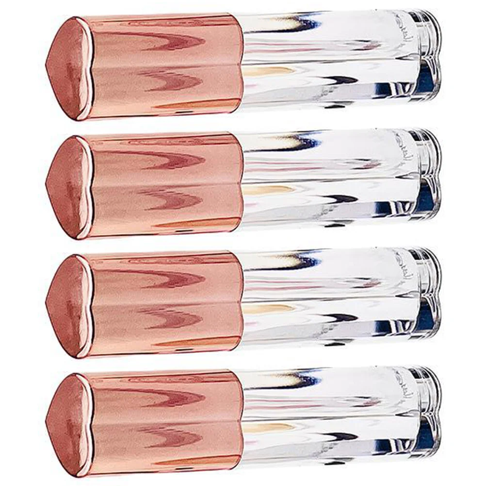 

4 Pcs Lip Gloss Empty Bottle Tubes Mini Lipsticks Balm Bottles Clear Balms Toiletry Containers Small
