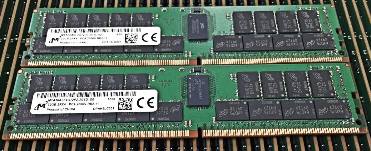 RAM apply to MT CRUCIAL 32G 2RX4 PC4-2666VServer Memory MTA36ASF4G72PZ-2G6E1 1PCS
RAM apply to MT CRUCIAL 32G 2RX4 PC4-2666VServer Memory MTA36ASF4G72PZ-2G6E1 1PCS