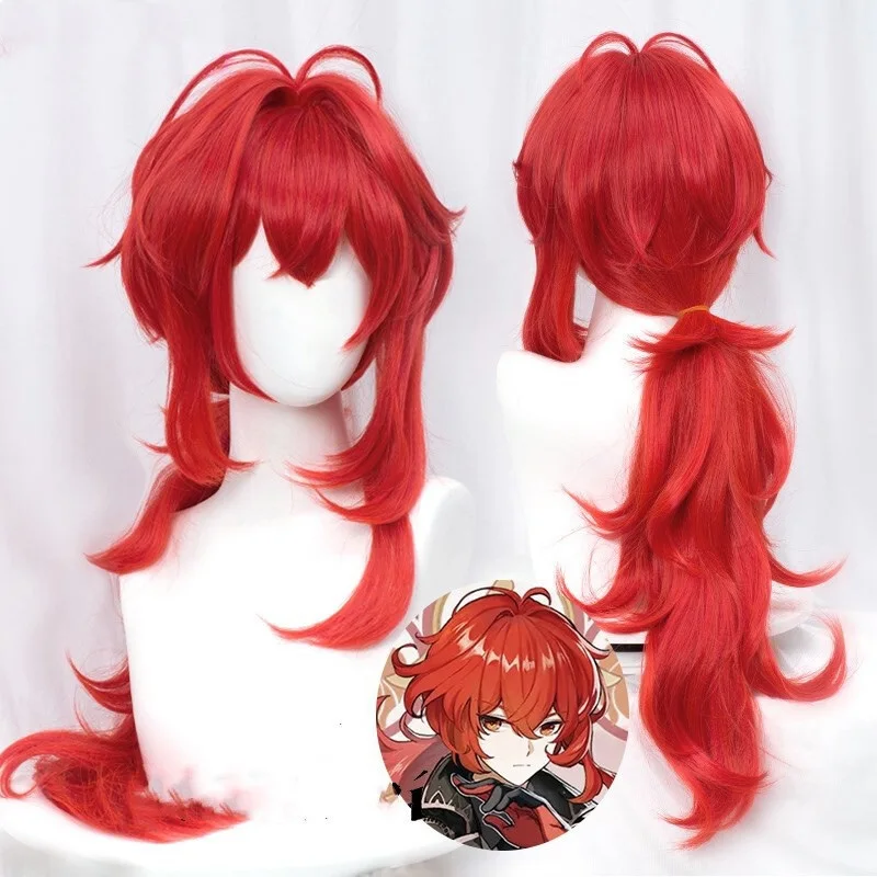 Genshin Impact Diluc Cosplay 60cm Long Red Wig Cosplay Anime Cosplay Wigs Heat Resistant Synthetic Wigs Halloween
Genshin Impact Diluc Cosplay 60cm Long Red Wig Cosplay Anime Cosplay Wigs Heat Resistant Synthetic Wigs Halloween