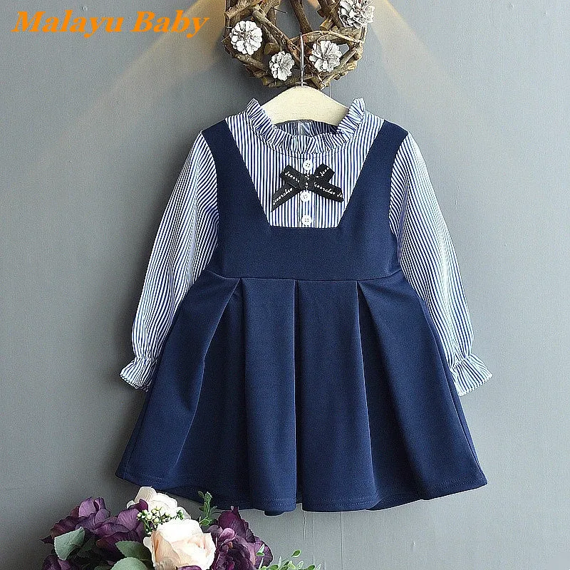 MALAYU BABY Toddler Girl Dress 2022 Spring Summer New Fashion Striped Patchwork Bow Princess Dresses Cute Child Clothing 2-7 Y
MALAYU BABY Toddler Girl Dress 2022 Spring Summer New Fashion Striped Patchwork Bow Princess Dresses Cute Child Clothing 2-7 Y