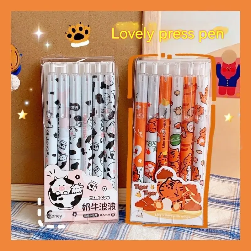 6pcs 0.5mm Cute Gel Pen Creative Cartoon Gift Gel Black Ink Student Writing Gel Press School Supplies Kawaii Press Office Gift
6pcs 0.5mm Cute Gel Pen Creative Cartoon Gift Gel Black Ink Student Writing Gel Press School Supplies Kawaii Press Office Gift