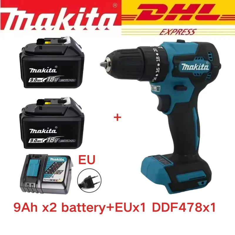 Оригинальная аккумуляторная дрель Makita DDF487, 18 В, бесщеточная электрическая ударная отвертка, перезаряжаемый электроинструмент
Оригинальная аккумуляторная дрель Makita DDF487, 18 В, бесщеточная электрическая ударная отвертка, перезаряжаемый электроинструмент