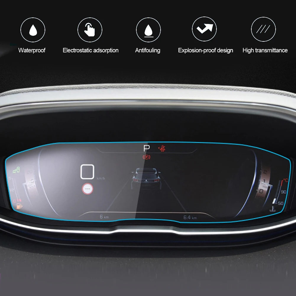 

Закаленное стекло для автомобильной навигации, Защитная пленка для ЖК-экрана, наклейка, защита приборной панели для Peugeot 3008 2021, аксессуары