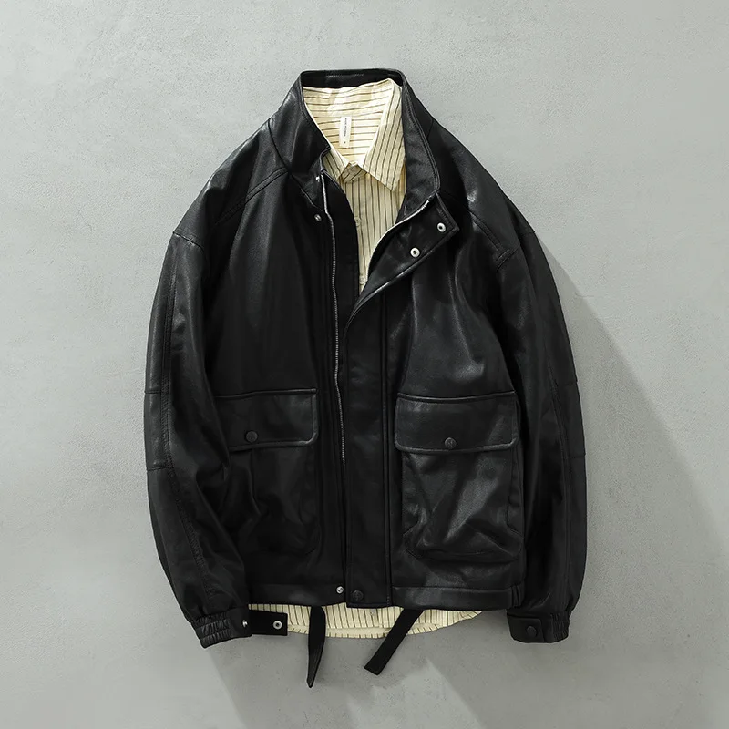 3035 Men's Streetwear Hip Hop Cool PU Leather Jacket Teens Multi Pocket Long Sleeve Casual Loose Versatile Coat Pilot Ziper Tops
3035 Men's Streetwear Hip Hop Cool PU Leather Jacket Teens Multi Pocket Long Sleeve Casual Loose Versatile Coat Pilot Ziper Tops