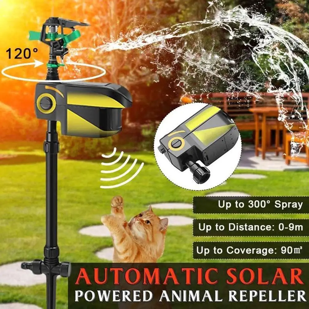 Deterrent Sprinkler For Animal Repellent Solar Ultrasonic Animal Repellent Deterrent Dog/Cat/Bird Repeller Frighten Animals
Deterrent Sprinkler For Animal Repellent Solar Ultrasonic Animal Repellent Deterrent Dog/Cat/Bird Repeller Frighten Animals