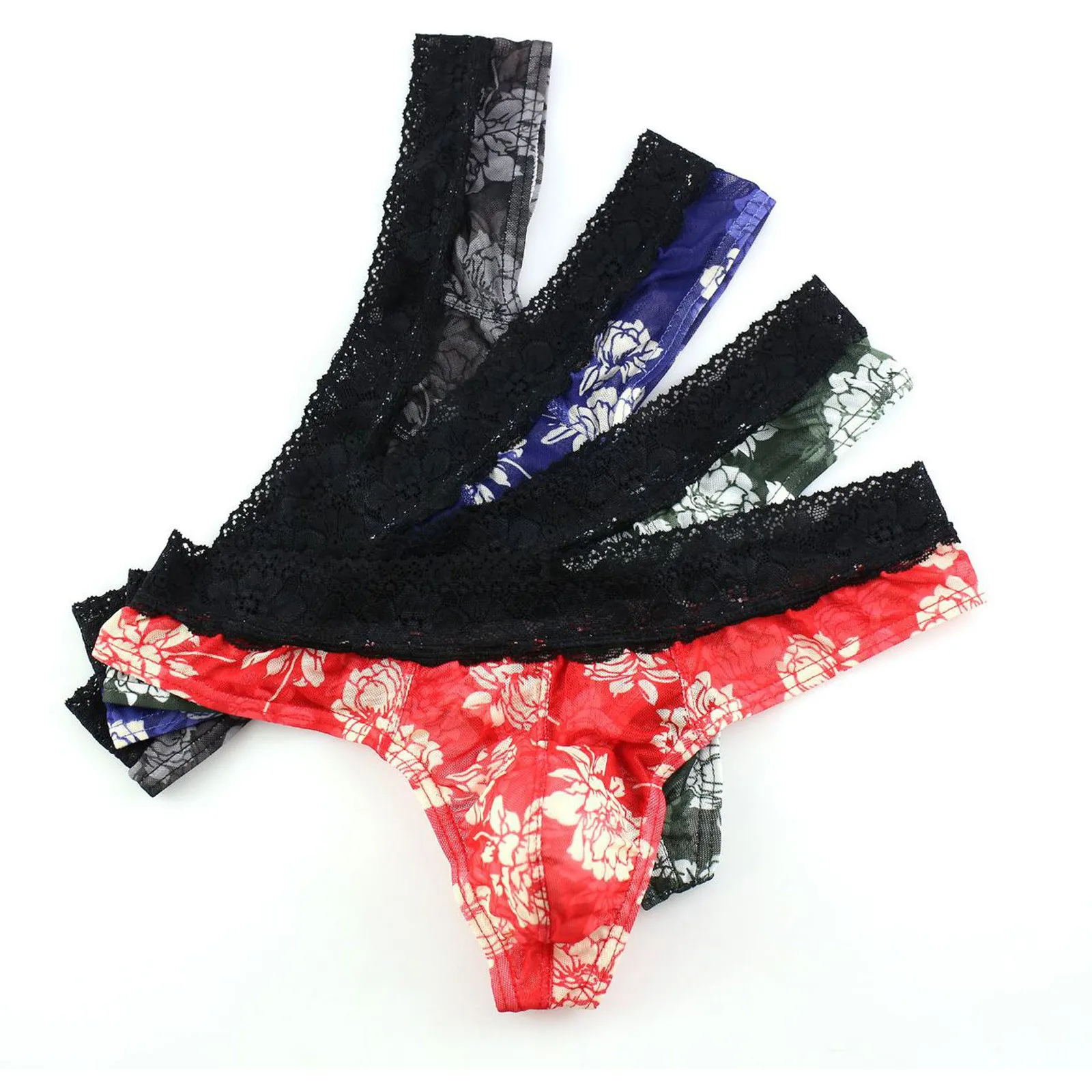 Pants Printed 4PC Underpants Transparent Lace Underwear Men's Thong Breathable Men's underwear Brand Sexy Mens Underwear
Pants Printed 4PC Underpants Transparent Lace Underwear Men's Thong Breathable Men's underwear Brand Sexy Mens Underwear