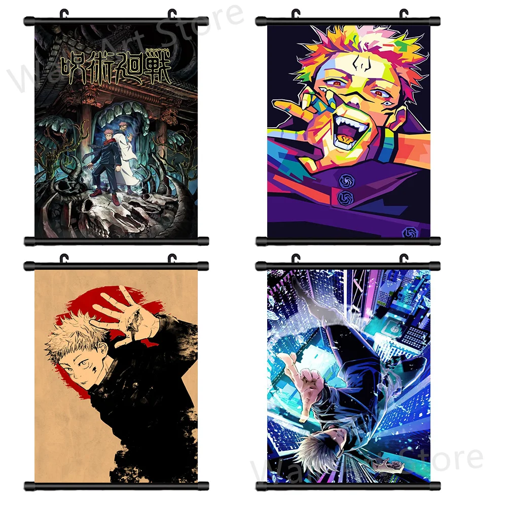 Jujutsu Kaisen Poster Gojo Satoru Itadori Megumi Sukuna Scroll Canvas Wall Hanging Painting Picture Home Decor Bedroom Fans Gift
Jujutsu Kaisen Poster Gojo Satoru Itadori Megumi Sukuna Scroll Canvas Wall Hanging Painting Picture Home Decor Bedroom Fans Gift