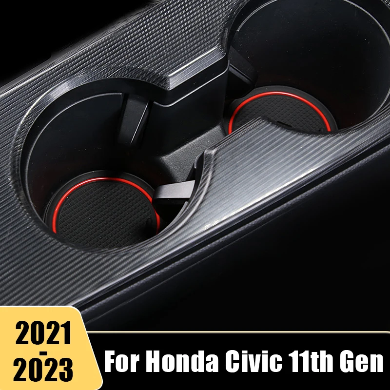 

For Honda Civic 11th Gen 2021 2022 2023 Auto Styling Car Interior Accessories Door Groove Non-slip Mat Anti-Slip Gate Slot Pad