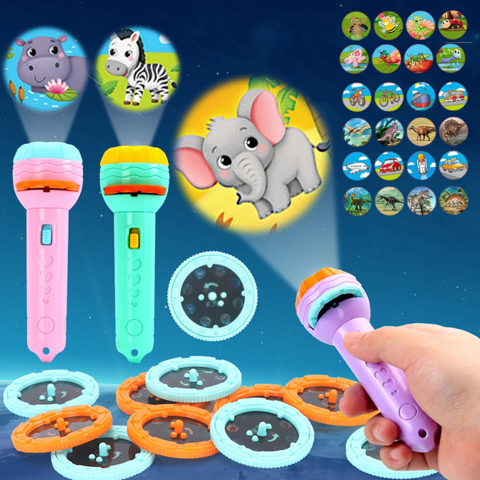 Baby Sleeping Story Book Flashlight Projector Toy Early Education Toy for Kid Cartoon Animal Fruit Educational Light Up Toys
Baby Sleeping Story Book Flashlight Projector Toy Early Education Toy for Kid Cartoon Animal Fruit Educational Light Up Toys