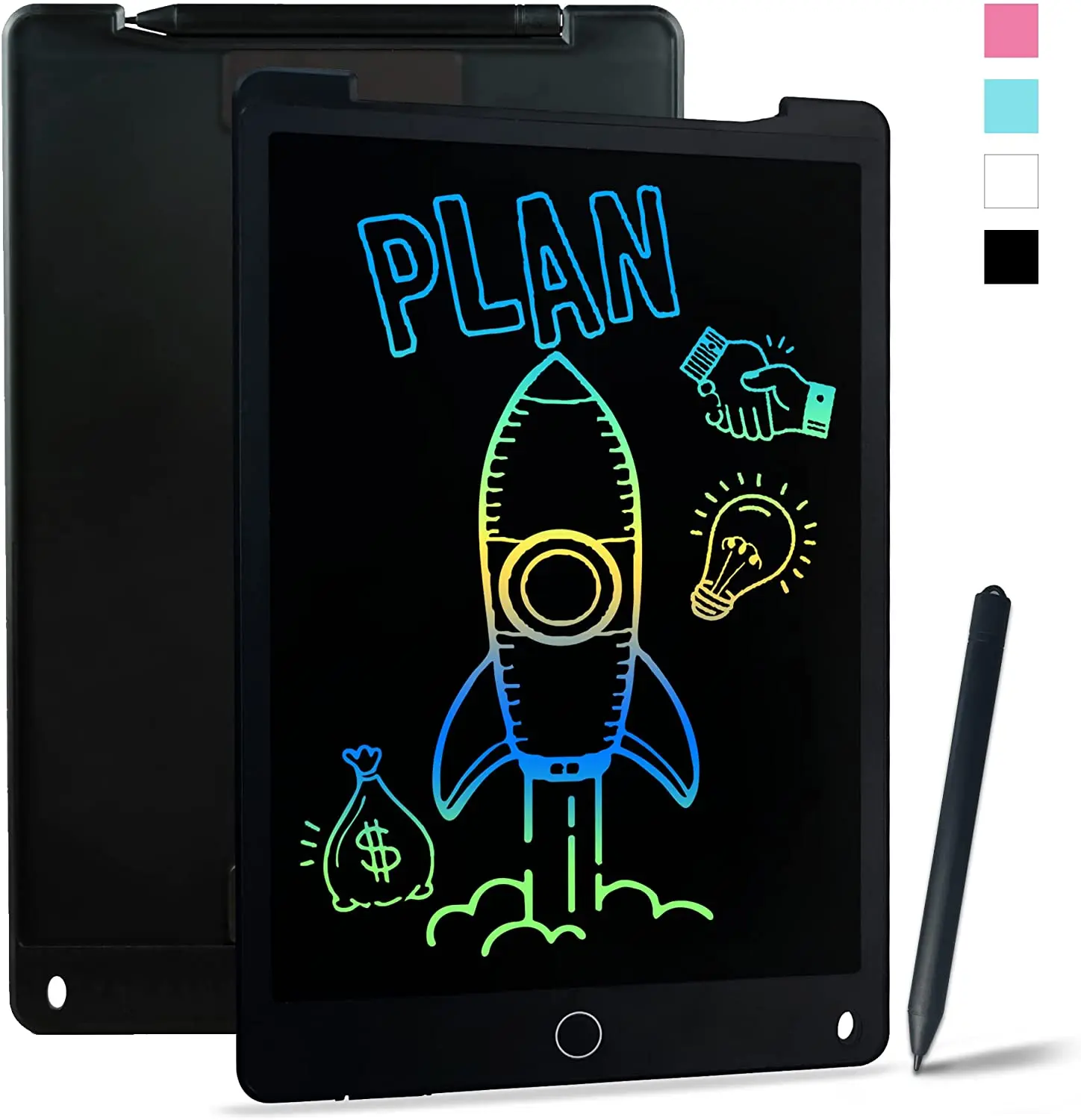

12-дюймовый цветной ЖК-планшет для письма для детей и взрослых, стираемый цифровой планшет для рисования, доски для каракулей, обучающие игру...