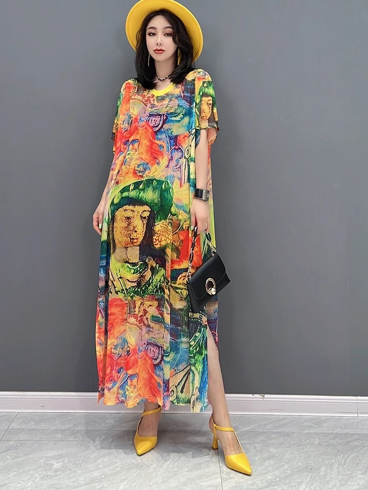 SuperAen 2022 Summer New Short Sleeve Long Dress Chiffon Casual Oversized Flower Loose Women's Fashion Dress
SuperAen 2022 Summer New Short Sleeve Long Dress Chiffon Casual Oversized Flower Loose Women's Fashion Dress
