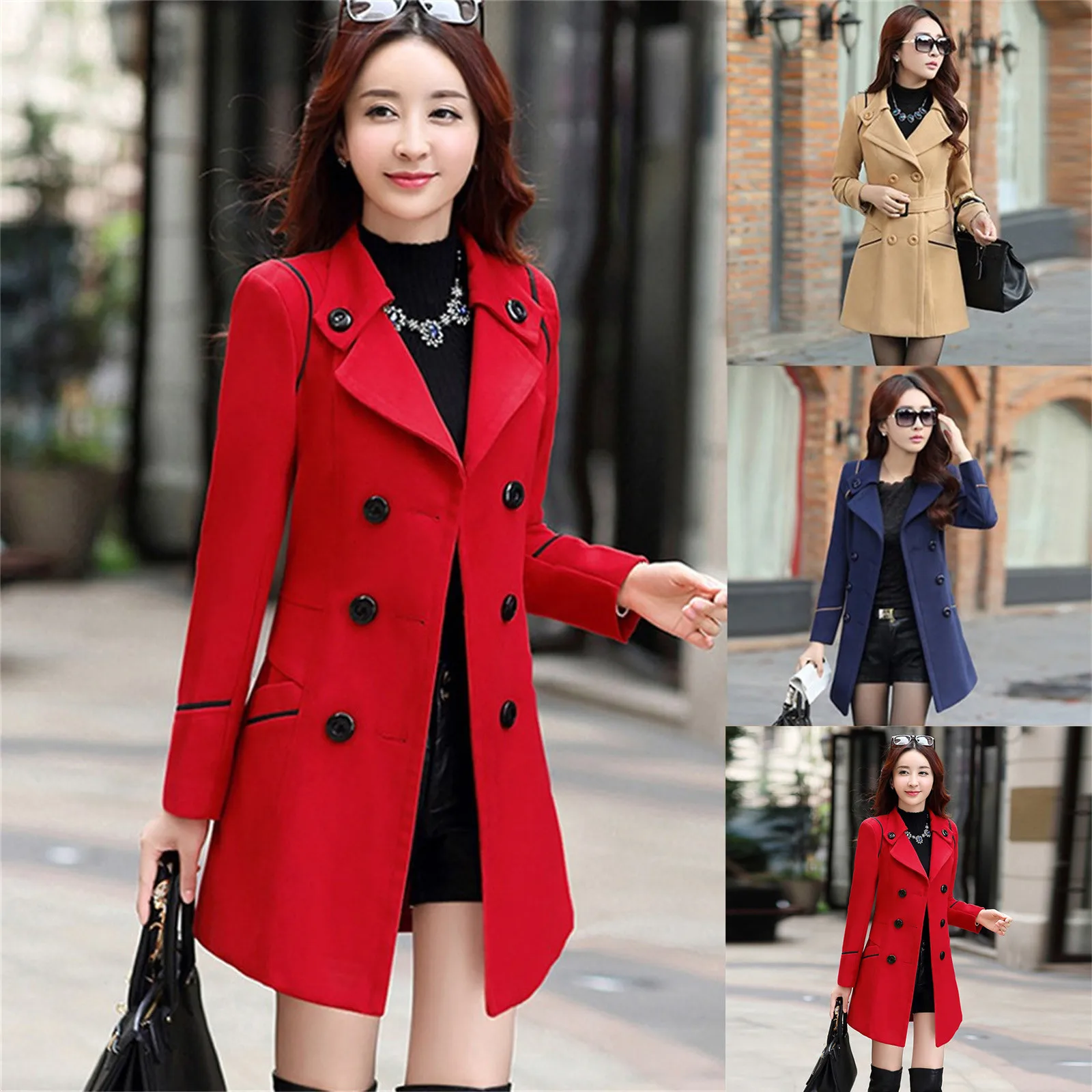 Women Wool Jacket Coat Double Breasted Coat Elegant Long Sleeve Work Office Fashion Turn Down Collar Jacket Ladies Jacket
Women Wool Jacket Coat Double Breasted Coat Elegant Long Sleeve Work Office Fashion Turn Down Collar Jacket Ladies Jacket