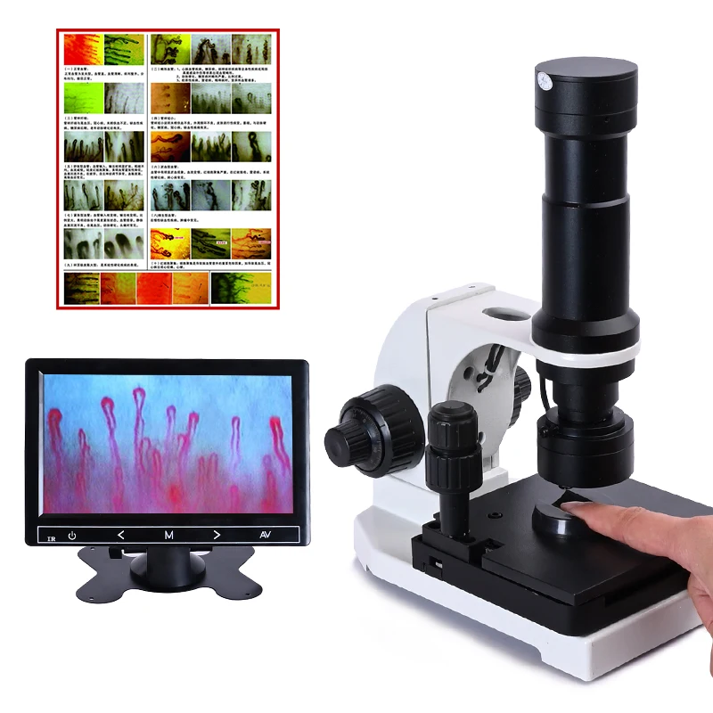 Digital Microscope Microcirculation USB + 7-inch LCD for Blood display Nailfold Capillary OSL-007
Digital Microscope Microcirculation USB + 7-inch LCD for Blood display Nailfold Capillary OSL-007