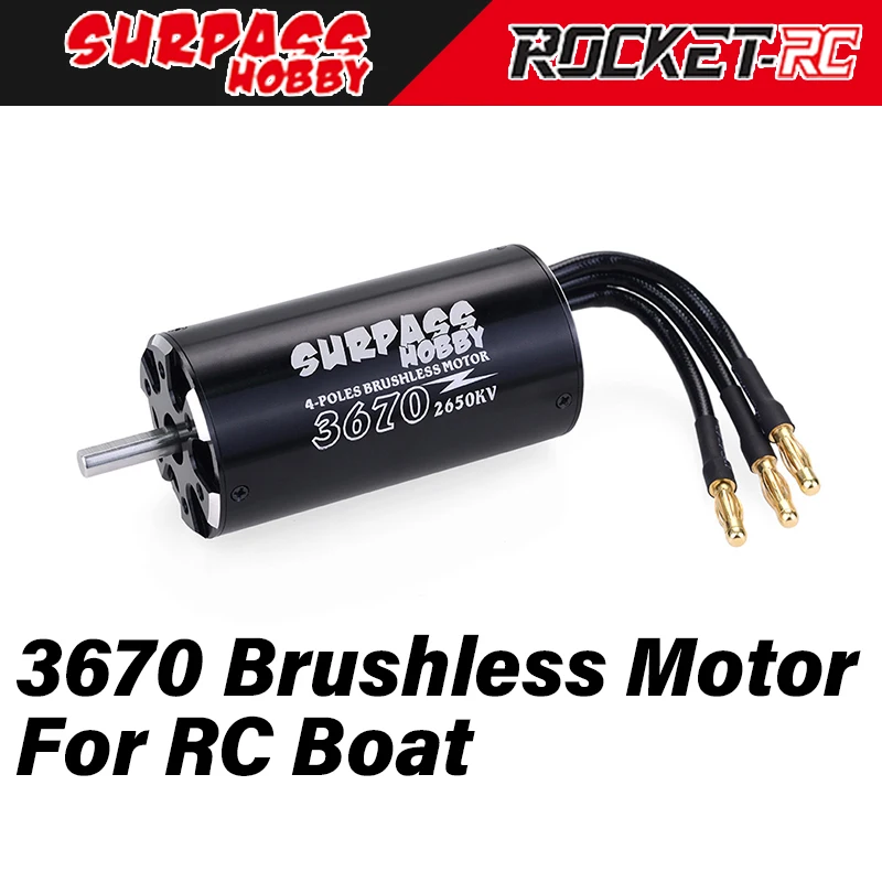 SURPASS HOBBY 3670 Waterproof Brushless Motor 5mm Shaft for Rc Boat Speed Boats Surfing Hydro Efoil Underwater Fishing Thruster
SURPASS HOBBY 3670 Waterproof Brushless Motor 5mm Shaft for Rc Boat Speed Boats Surfing Hydro Efoil Underwater Fishing Thruster