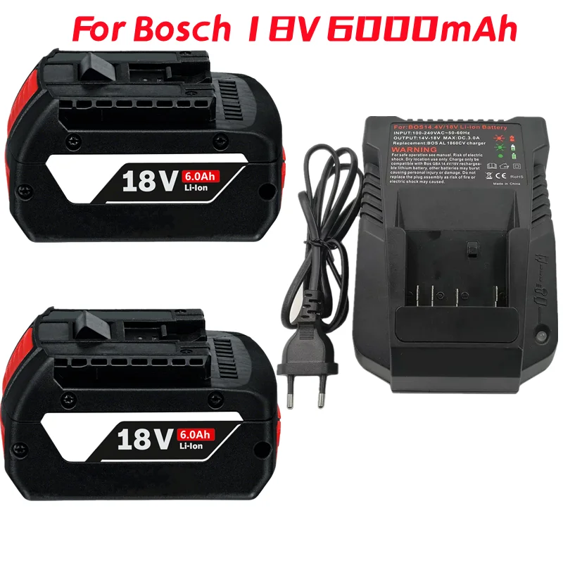 1-3PSC 18V Battery For Bosch GBA 18V 6.0Ah Lithium BAT609 BAT610G BAT618 BAT618G 17618-01 BAT619G BAT622 SKC181-202L +charger
1-3PSC 18V Battery For Bosch GBA 18V 6.0Ah Lithium BAT609 BAT610G BAT618 BAT618G 17618-01 BAT619G BAT622 SKC181-202L +charger