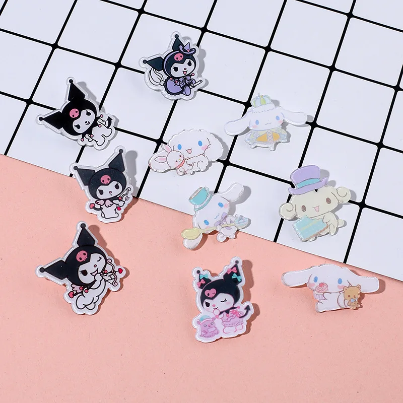 Kawaii Sanriod Anime Series Kuromi Cinnamoroll Pins Brooch Coat Lapel Pin Badges Women's Brooches on Clothes Backpack Badge Toy
Kawaii Sanriod Anime Series Kuromi Cinnamoroll Pins Brooch Coat Lapel Pin Badges Women's Brooches on Clothes Backpack Badge Toy