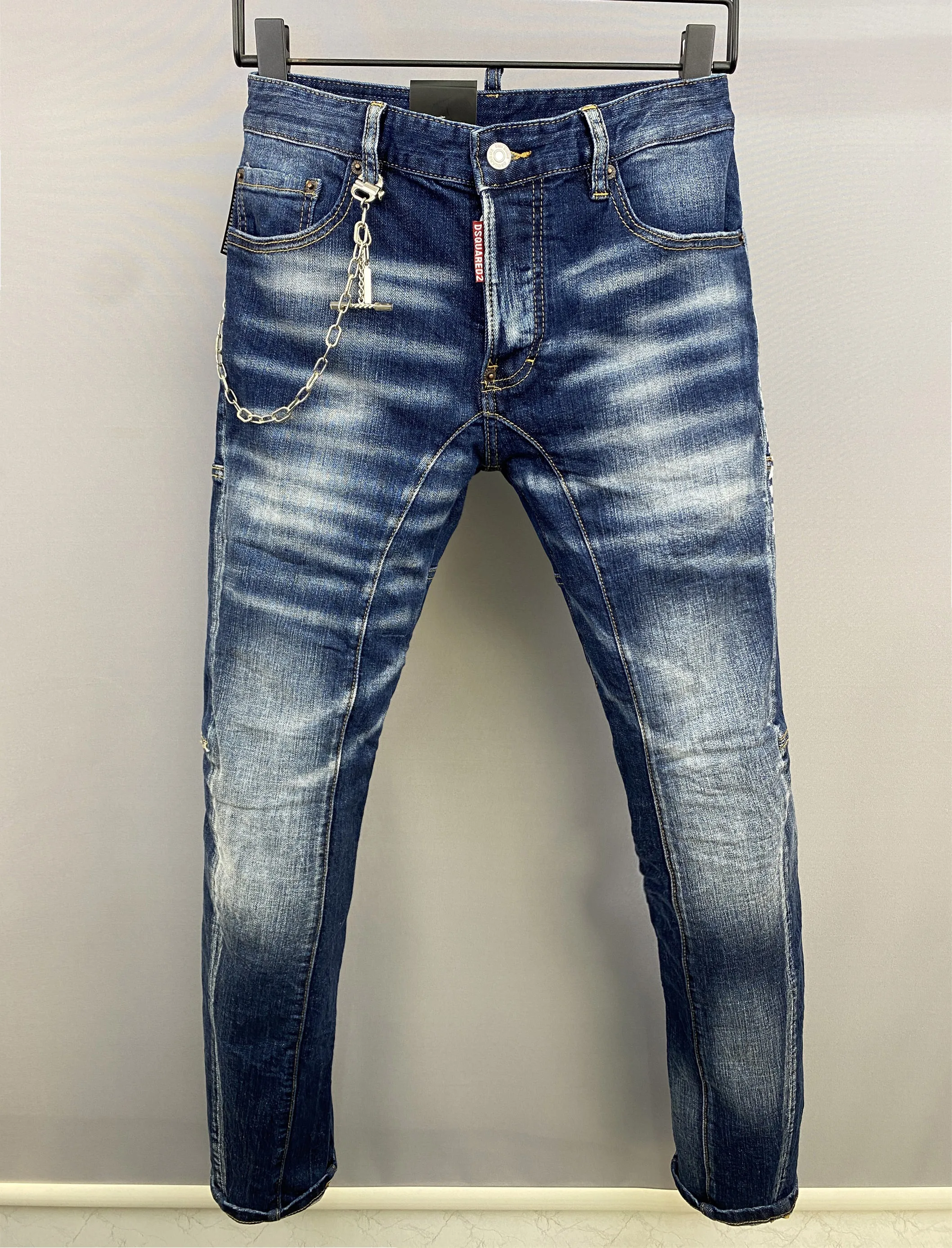 Cool Biker Slim Fit Jeans Men Dsquared2 ICON Stretch Cotton Zipper Splicing Pocket Pencil Male Hip Hop Daily Denim Trousers
Cool Biker Slim Fit Jeans Men Dsquared2 ICON Stretch Cotton Zipper Splicing Pocket Pencil Male Hip Hop Daily Denim Trousers