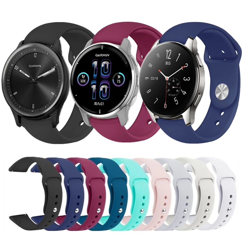 Silicone Wrist Strap For Garmin Venu 2 Plus Vivomove Sport Bands For Vivo WATCH 2 Xiaomi S1 TicWatch GTK GTA Waterproof Bracelet
Silicone Wrist Strap For Garmin Venu 2 Plus Vivomove Sport Bands For Vivo WATCH 2 Xiaomi S1 TicWatch GTK GTA Waterproof Bracelet