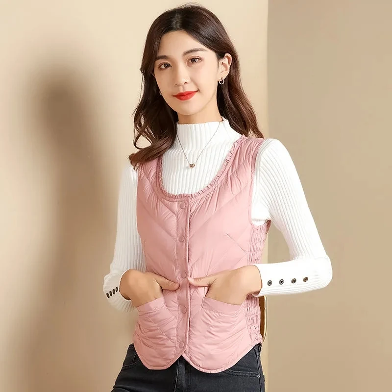New Down Vest Women's Short Light and Thin Inner Wear Slim Fit Warm Autumn/Winter Casual Tank Top Down Jacket
New Down Vest Women's Short Light and Thin Inner Wear Slim Fit Warm Autumn/Winter Casual Tank Top Down Jacket