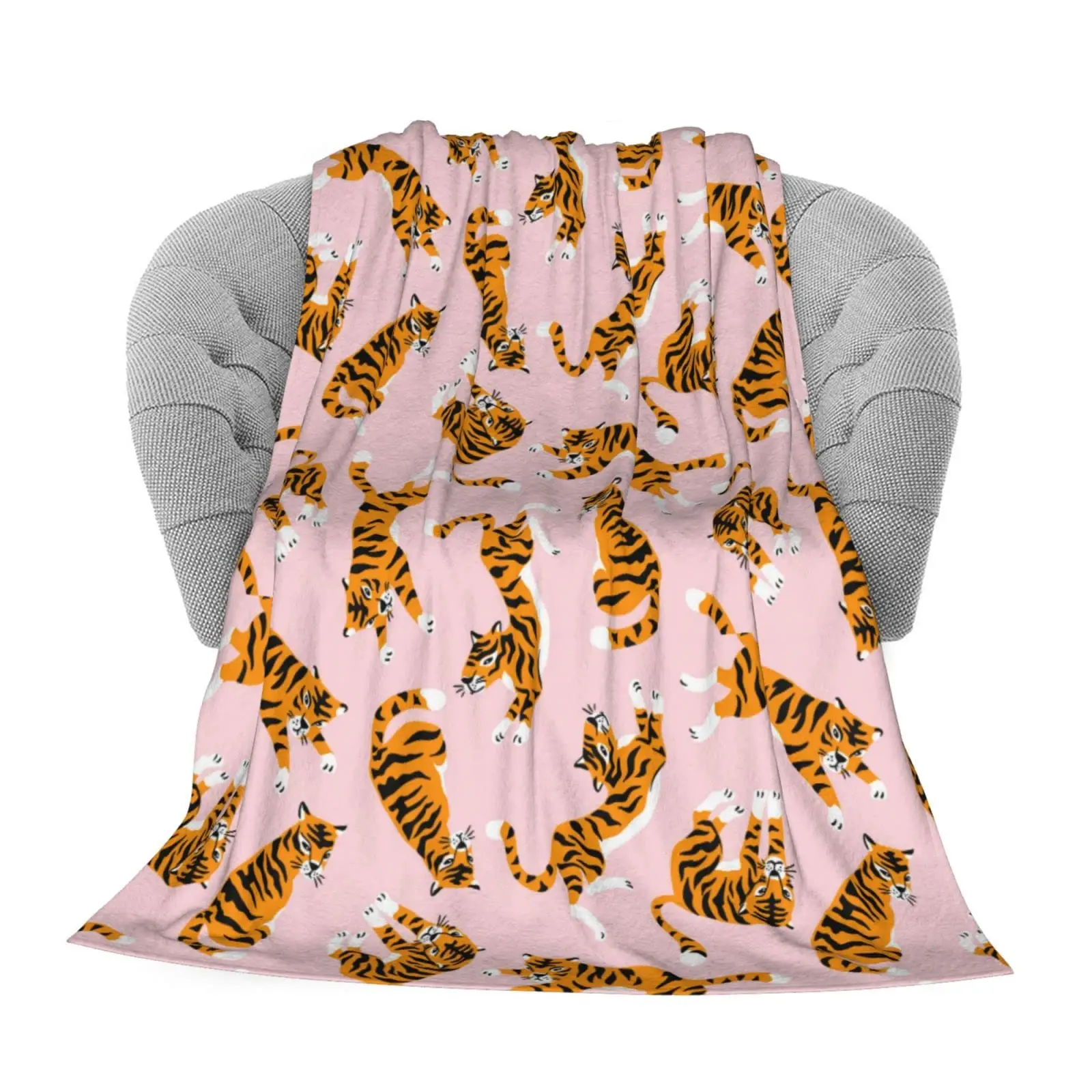 Pink Tiger Blanket Cute Animals Koala Pig Panda Pug Soft Warm Throw Blankets for Sofa Bedding Office, All Season Flannel Blanket
Pink Tiger Blanket Cute Animals Koala Pig Panda Pug Soft Warm Throw Blankets for Sofa Bedding Office, All Season Flannel Blanket