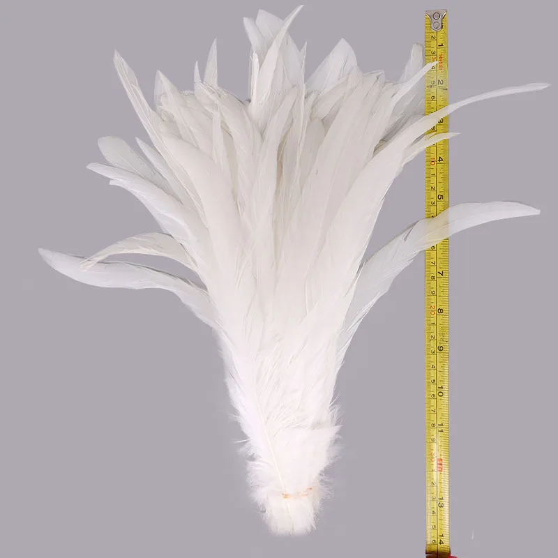 

Белый хвост петуха 50 шт./лот, перья для рукоделия 12-14 дюймов/30-35 см, свадебное украшение, украшение для костюма, шлейф фазана