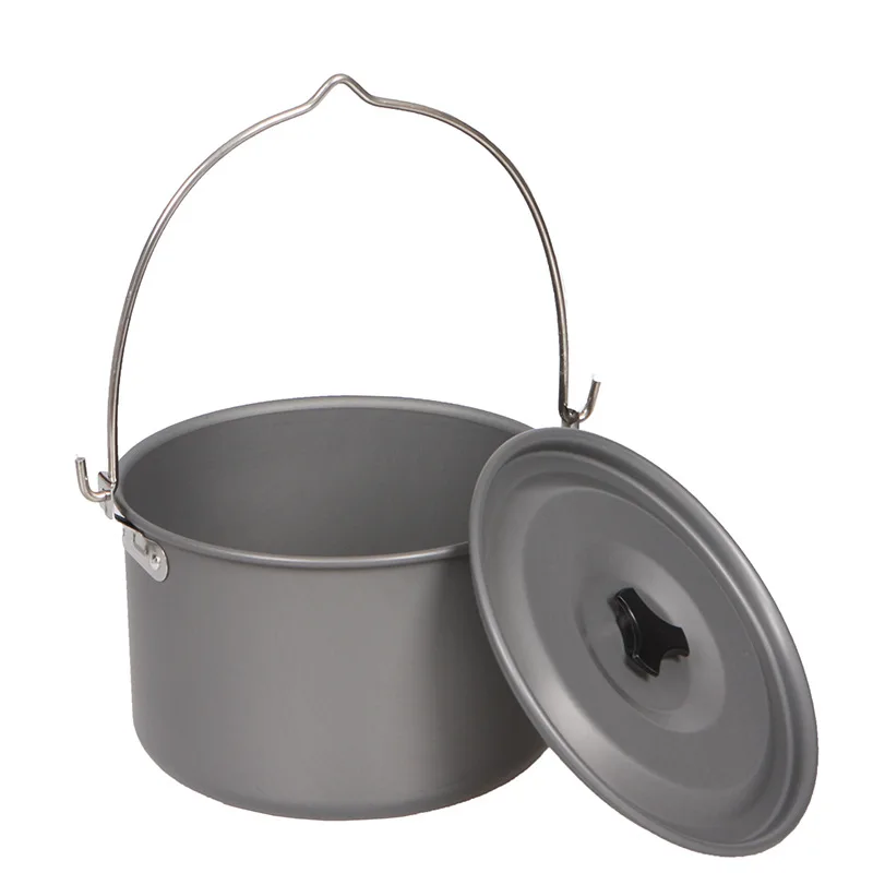 New 4.2L Picnic Large Hanging Pot Lightweight High Hard Alumina Camping Outdoor Large Stew and Boiling Pot 6-8 Person Soup Pot
New 4.2L Picnic Large Hanging Pot Lightweight High Hard Alumina Camping Outdoor Large Stew and Boiling Pot 6-8 Person Soup Pot