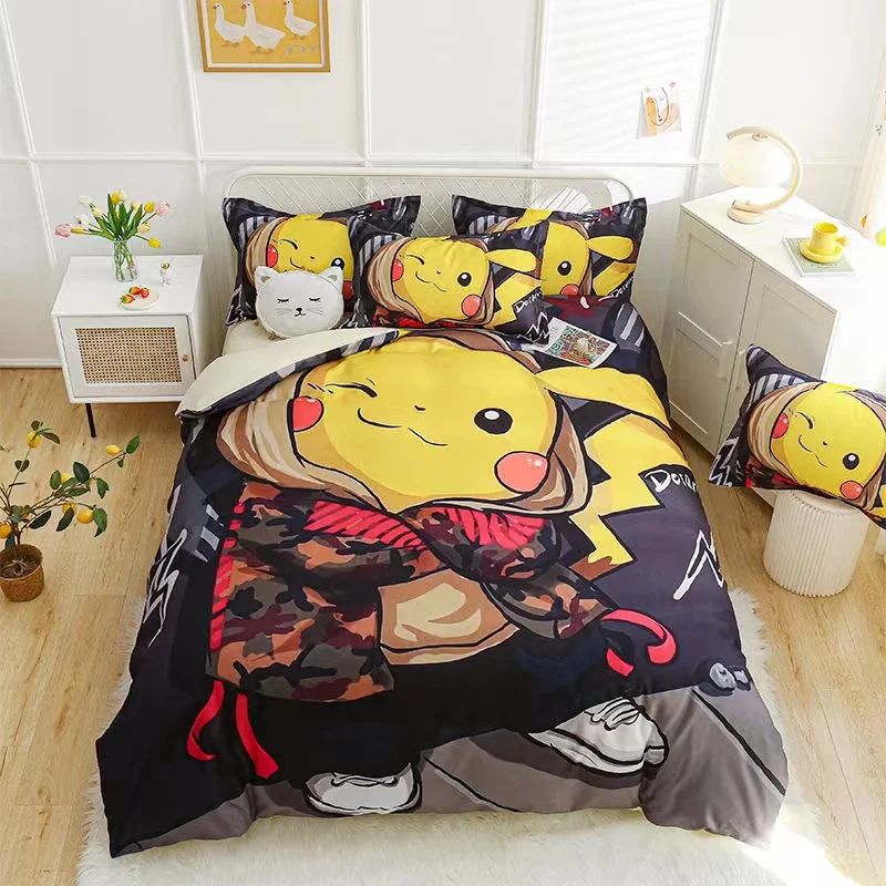 2023 New Pokemon Bedding Set For Kids 3D Cartoon Printed Anime Figure Pikachu Bedroom Bed Duvet Cover Bedding Warm Textile Sets
2023 New Pokemon Bedding Set For Kids 3D Cartoon Printed Anime Figure Pikachu Bedroom Bed Duvet Cover Bedding Warm Textile Sets