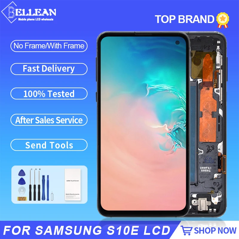 ЖК-дисплей 5,8 дюйма G970 для Samsung Galaxy S10E, цифровой преобразователь сенсорного экрана G970F/DS G970U G970W/SM-G9700 в сборе с рамкой
ЖК-дисплей 5,8 дюйма G970 для Samsung Galaxy S10E, цифровой преобразователь сенсорного экрана G970F/DS G970U G970W/SM-G9700 в сборе с рамкой