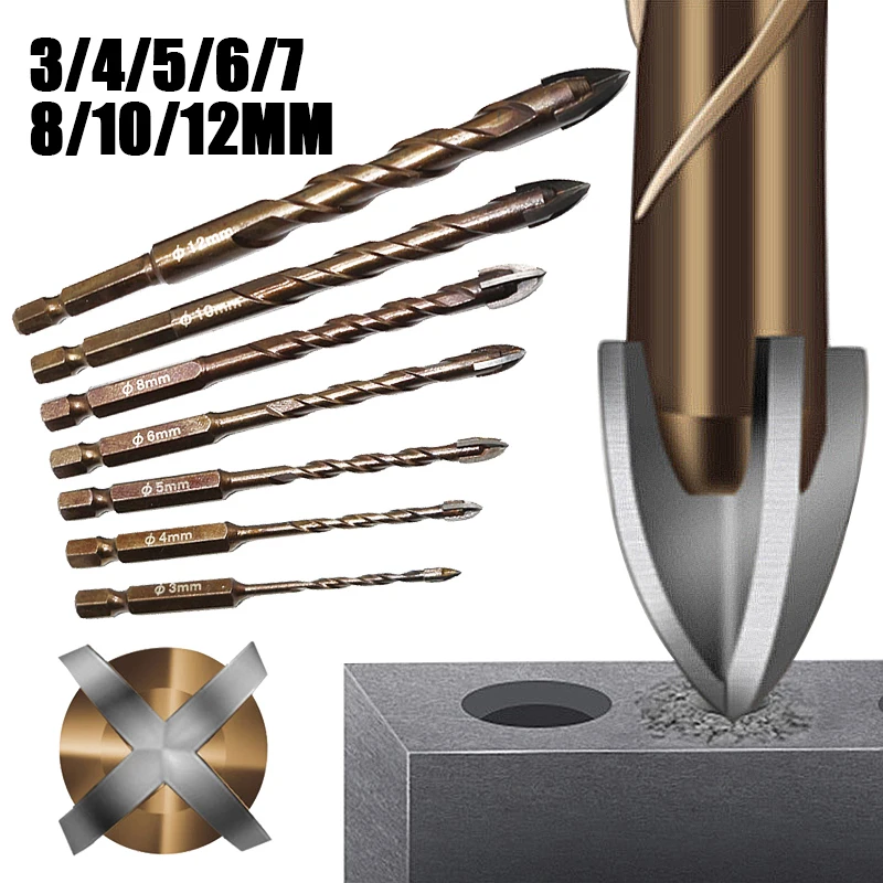 Opener Drill Efficient Bits Cross Ceramic Woodworking Universal Carbide 5/6pcs Tile Hex Drilling Cemented Tool Glass For Hole
Opener Drill Efficient Bits Cross Ceramic Woodworking Universal Carbide 5/6pcs Tile Hex Drilling Cemented Tool Glass For Hole