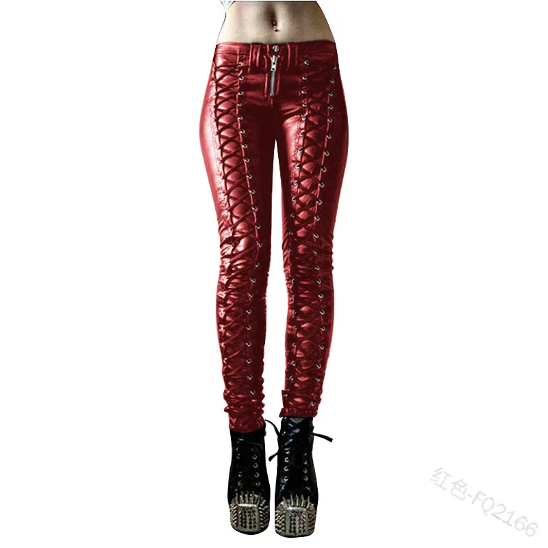 Women's Lace-up PU Leather Pants Solid Color Casual Pants Trousers Summer and Autumn Female 2022 Fashion New
Women's Lace-up PU Leather Pants Solid Color Casual Pants Trousers Summer and Autumn Female 2022 Fashion New