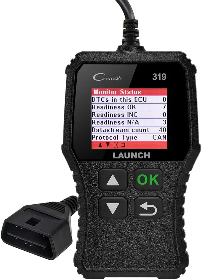 Launch CR319 OBD2 diagnostic device OBD vehicle code scanner error code reader supports all cars with OBDII/EOBD/Can-modes and 16-
Launch CR319 OBD2 diagnostic device OBD vehicle code scanner error code reader supports all cars with OBDII/EOBD/Can-modes and 16-