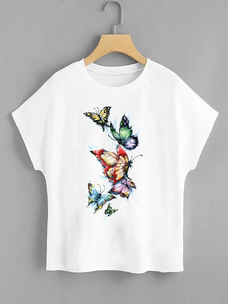 T Clothing Fashion Short Sleeve Casual T-shirts Clothes Women Watercolor Butterfly 90s Female Summer Ladies Print Graphic Tee
T Clothing Fashion Short Sleeve Casual T-shirts Clothes Women Watercolor Butterfly 90s Female Summer Ladies Print Graphic Tee