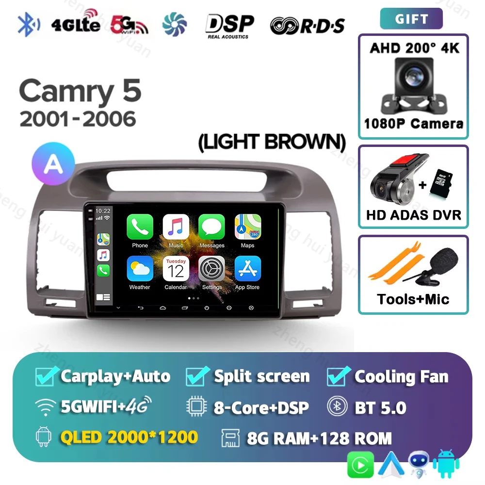 Android 15 для Toyota Camry 5 XV 30 2001-2006 Carplay Auto 2K Экран Автомобильный радиоприемник Мультимедийный плеер WIFI + 4G Авторадио Стерео 2din
Android 15 для Toyota Camry 5 XV 30 2001-2006 Carplay Auto 2K Экран Автомобильный радиоприемник Мультимедийный плеер WIFI + 4G Авторадио Стерео 2din