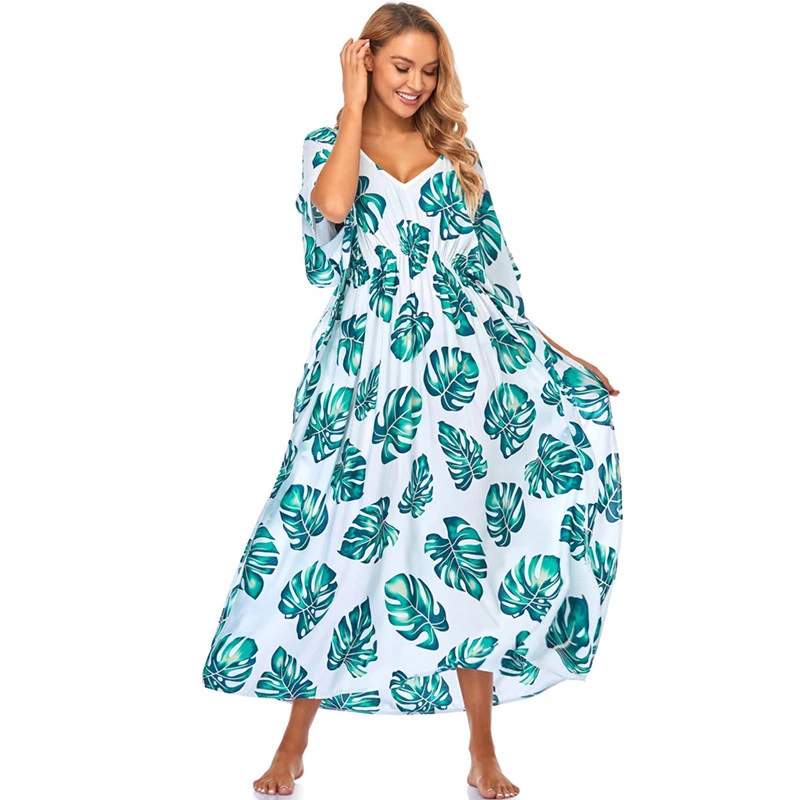 Beach Dress Women Tunic Summer Clothing Bathing Suit Cover Up Long Amazons Cotton Banana Print Bikini Robes Outwear For Swimsuit
Beach Dress Women Tunic Summer Clothing Bathing Suit Cover Up Long Amazons Cotton Banana Print Bikini Robes Outwear For Swimsuit