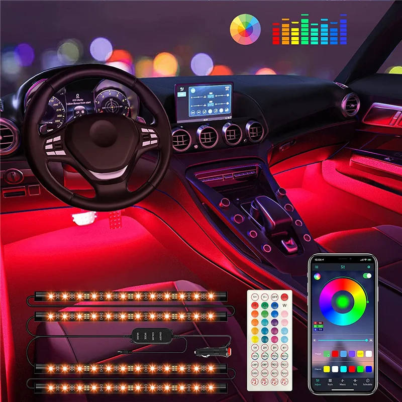 LED car atmosphere pedal environment USB cigarette lighter music background application control RGB car accessories interior3
LED car atmosphere pedal environment USB cigarette lighter music background application control RGB car accessories interior3