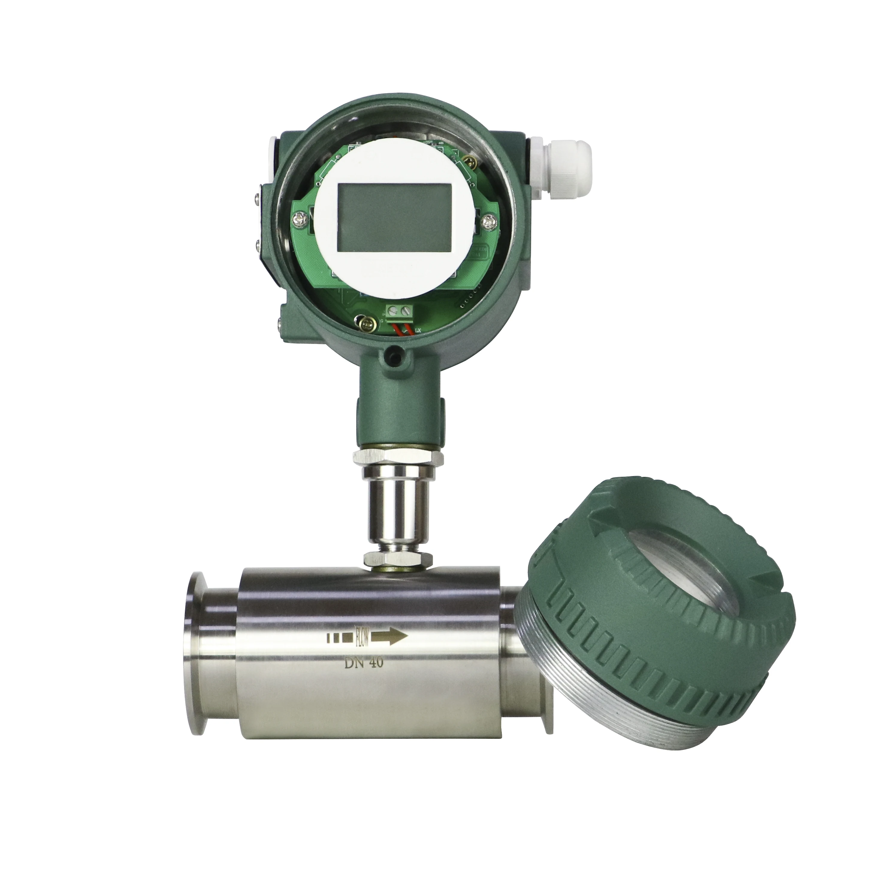 SS304 SS316 Liquid water Sanitary Milk Beer base oil Olive Tri-clamp Turbine Flowmeter DN40 1.5'' turbine Flow meter
SS304 SS316 Liquid water Sanitary Milk Beer base oil Olive Tri-clamp Turbine Flowmeter DN40 1.5'' turbine Flow meter