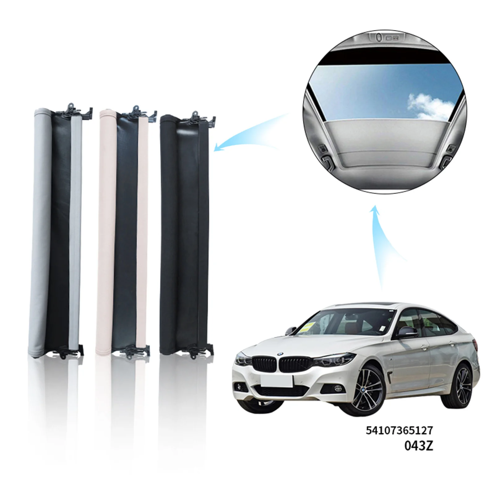 Автомобильный роликовый затвор sunroof 54107365127 подходит для BMW 3 серии GT после 2017 лет сборки Sunroof
Автомобильный роликовый затвор sunroof 54107365127 подходит для BMW 3 серии GT после 2017 лет сборки Sunroof