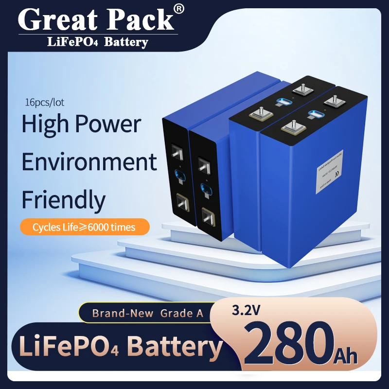 3.2V 280AH LiFePO4 Rechargeable EVE 100% Full Capacity Battery Cell 16PCS Deep Cycle Home Energy DIY Solar Power Bank
3.2V 280AH LiFePO4 Rechargeable EVE 100% Full Capacity Battery Cell 16PCS Deep Cycle Home Energy DIY Solar Power Bank