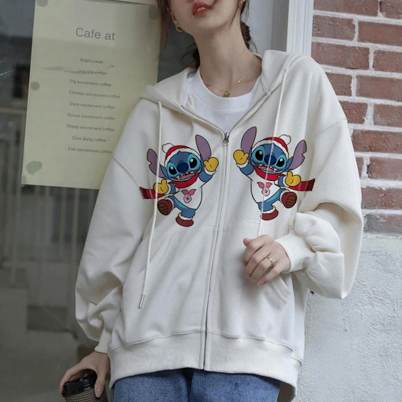 Full Zip Lilo Stitch Hoodie Y2k Clothes Disney Ohana Stitch Anime Print Sweatshirts Long Sleeve Jackets Women Korean Style Coat
Full Zip Lilo Stitch Hoodie Y2k Clothes Disney Ohana Stitch Anime Print Sweatshirts Long Sleeve Jackets Women Korean Style Coat